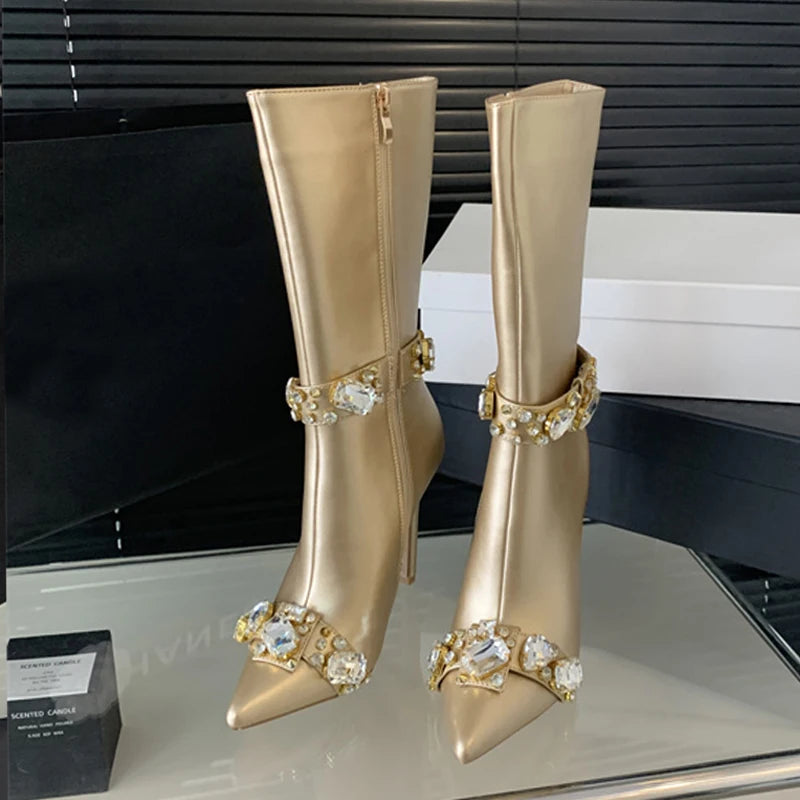 Crystal Diamond Boots Inspired By Camella