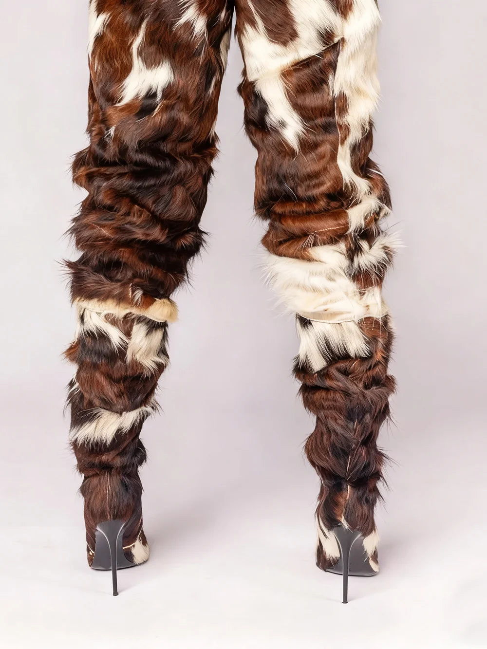 Cow Print Thigh High Boot
