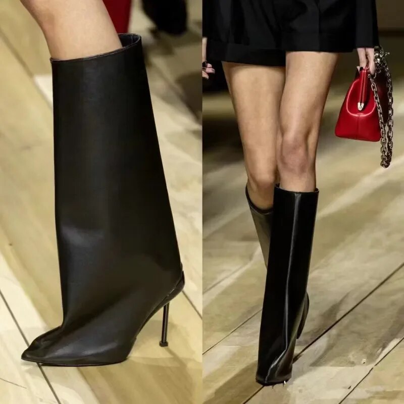 Alexander McQueen Inspired Knee-High Boots