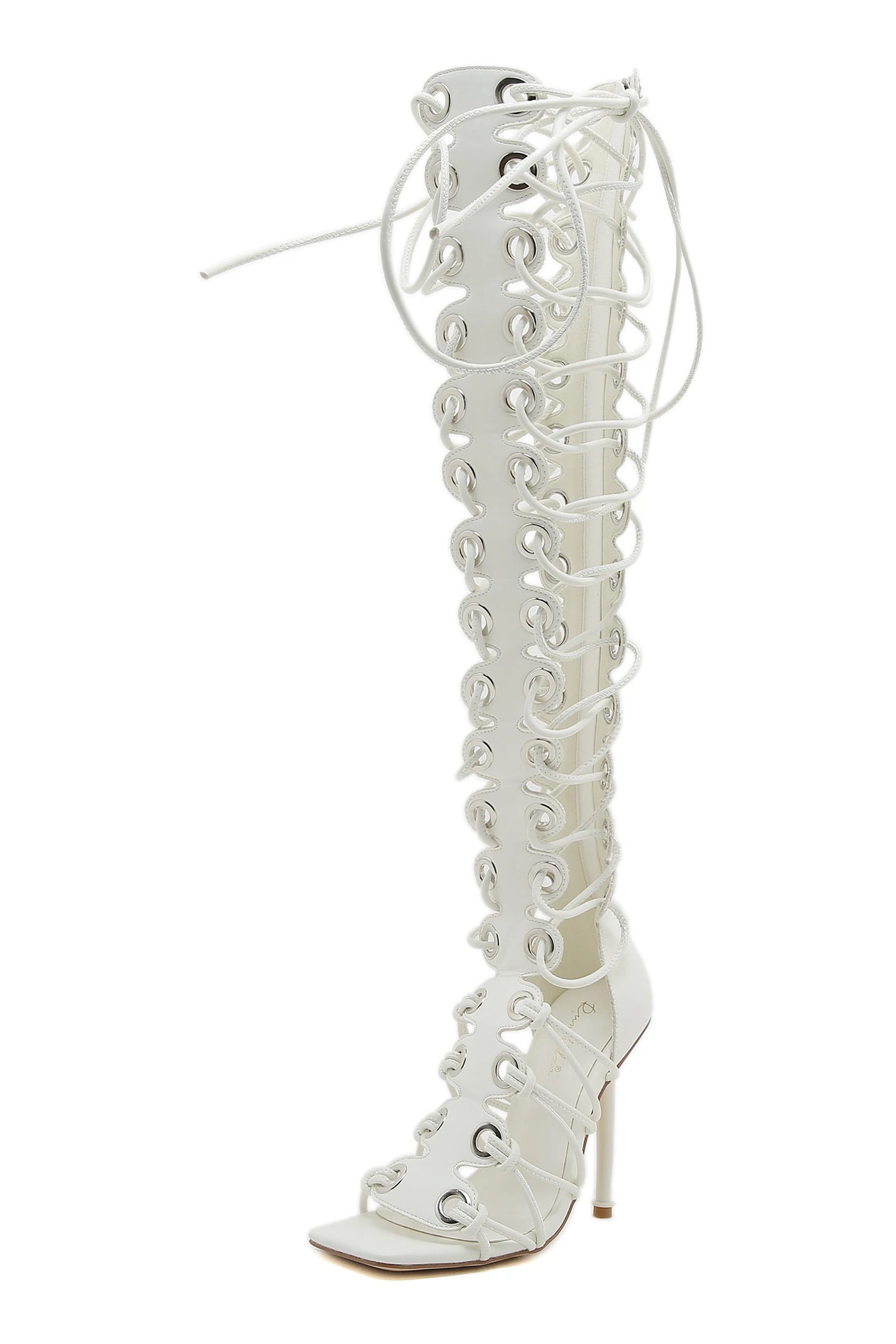 Cross-Tied Gladiator Stiletto Sandals