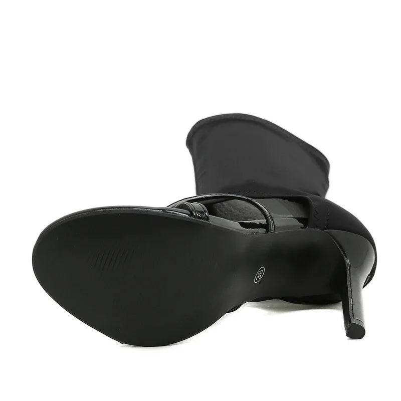 Double Strap Sock Stiletto Sandals Inspired By Dolce & Gabbana