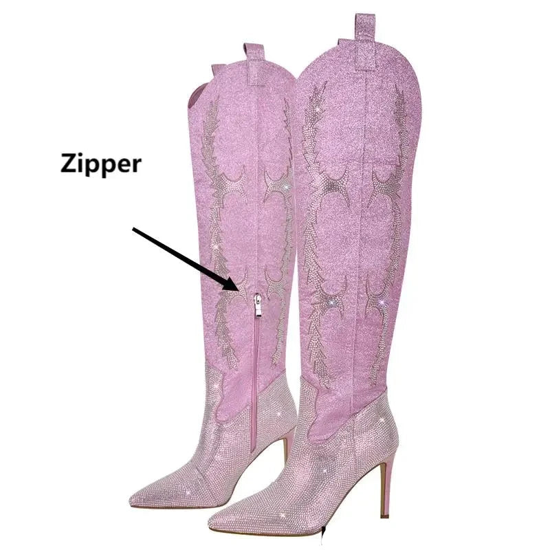 Rhinestone Boots Inspired by Gianni Bini