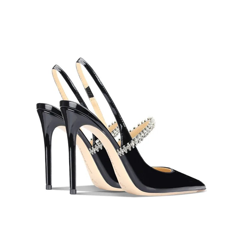 Rhinestone Strap High Heel Mules Inspired By Jimmy Choo
