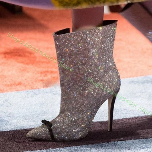 Bow-Embellished High Heel Stiletto Boots Inspired By Marco De Vincenzo