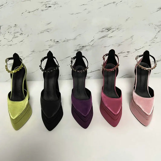 "Aevitas" Platform Block Heel Sandals Inspired By Versace