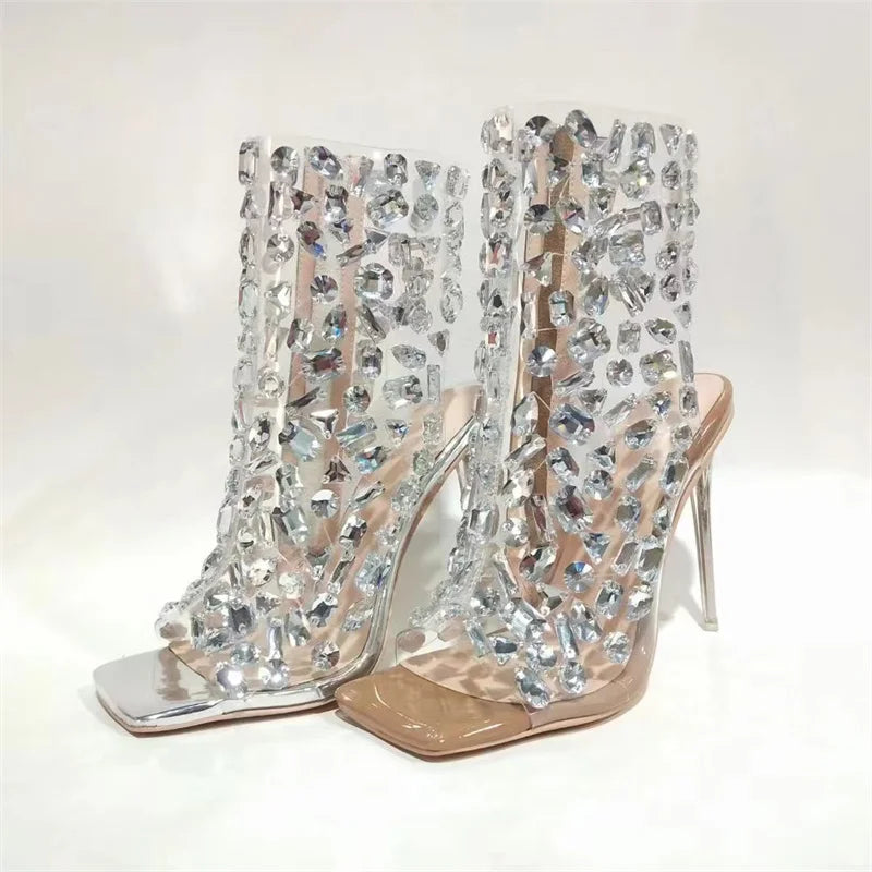 Rhinestone Stiletto Sandals