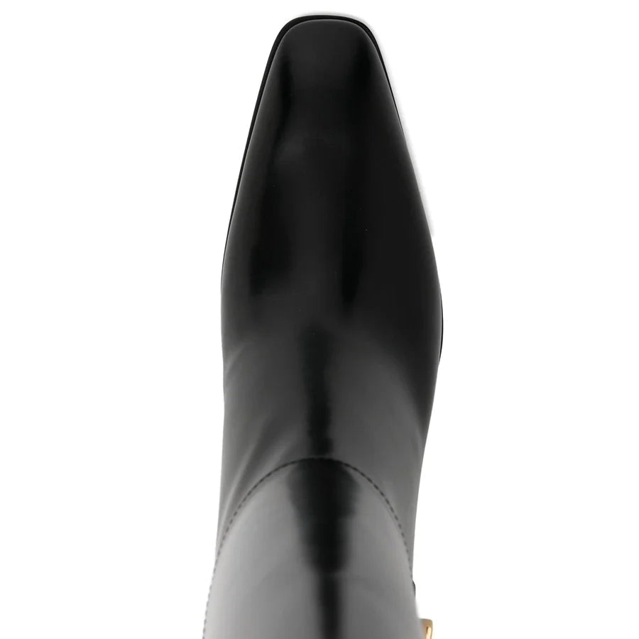 "Julia" Block Heel Boots Inspired By Saint Laurent