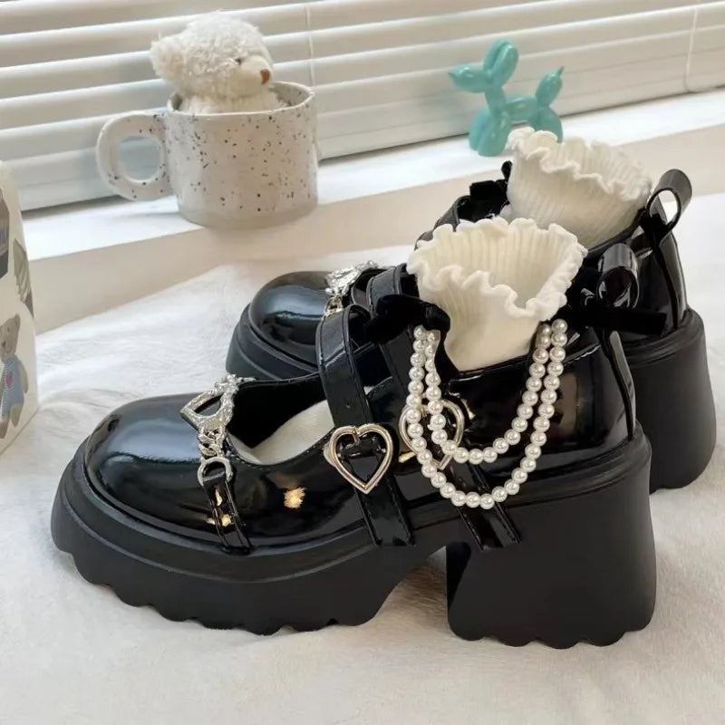 Mary Jane Goth Style Doll Platform Loafers