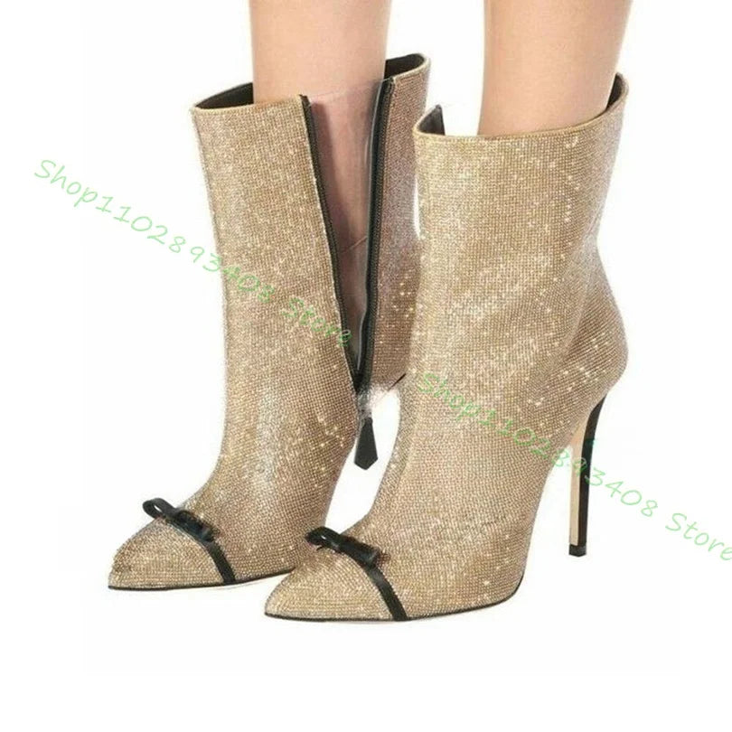 Bow-Embellished High Heel Stiletto Boots Inspired By Marco De Vincenzo