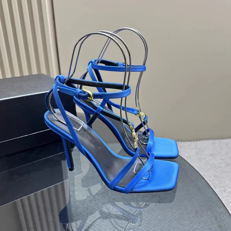 Crystal "Medusa 95" High Heel Sandals Inspired By Versace
