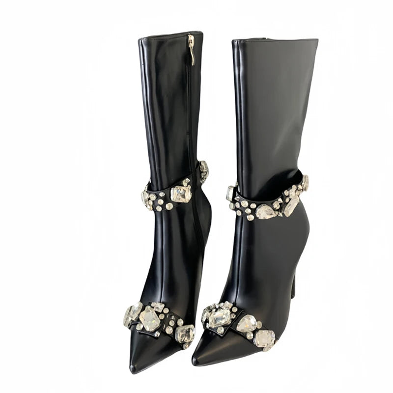 Crystal Diamond Boots Inspired By Camella