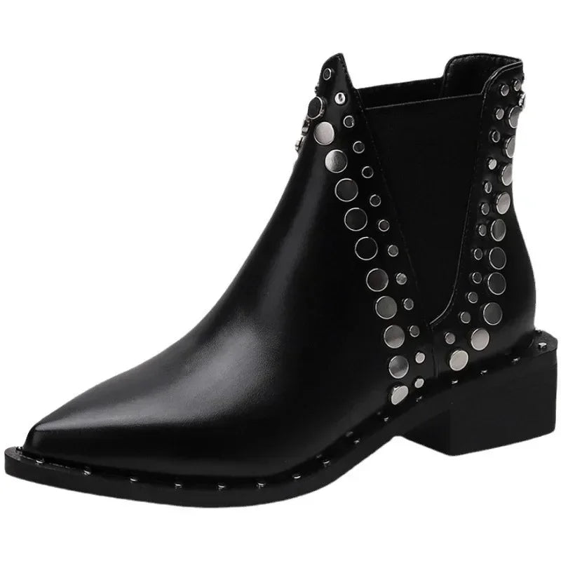 Studded Short Ankle Booties