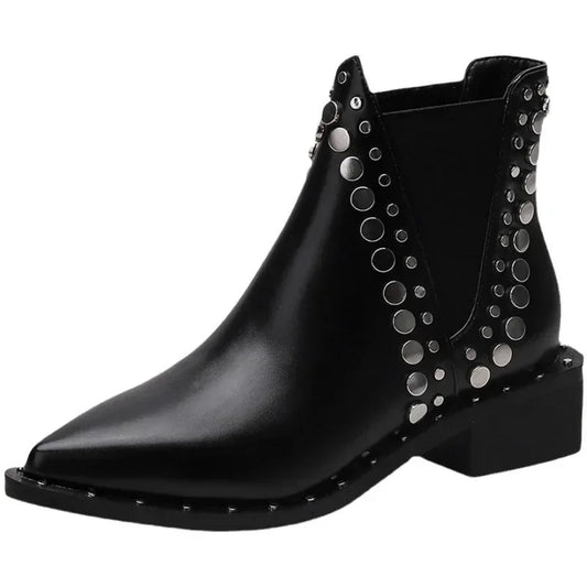 Studded Short Ankle Booties