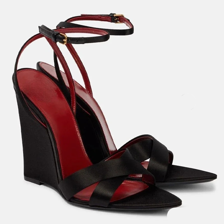 "Salomé" Wedge Sandals Inspired By Saint Laurent