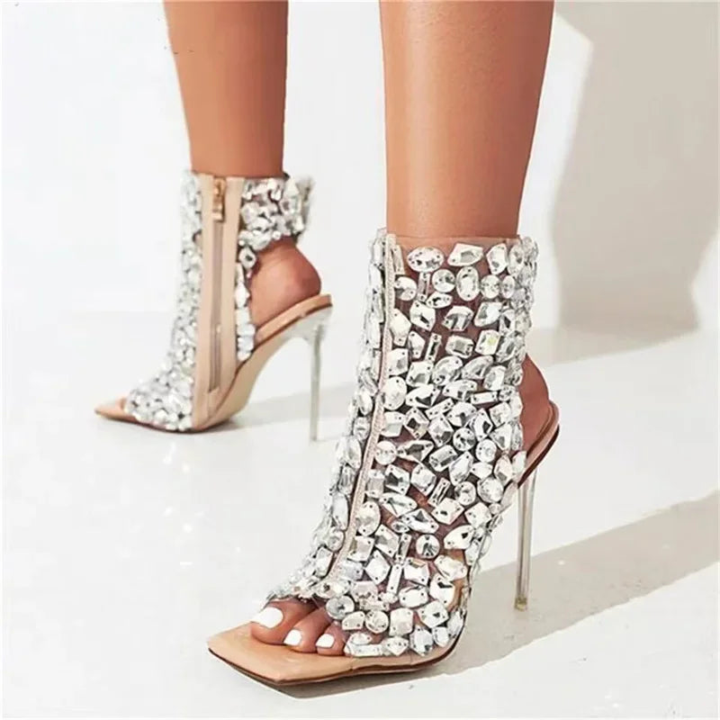 Rhinestone Stiletto Sandals