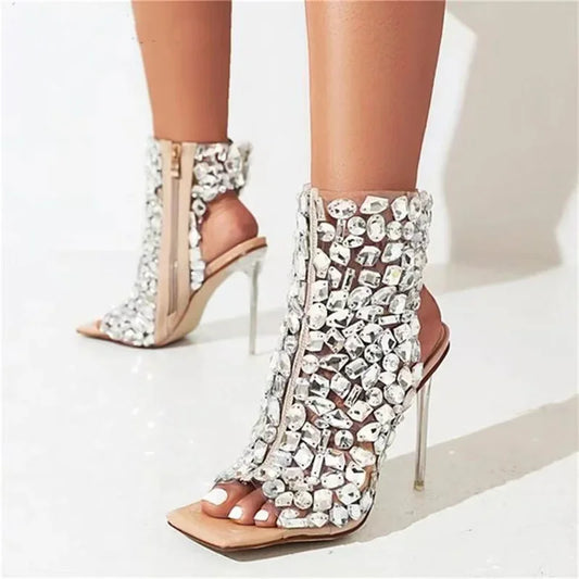 Rhinestone Stiletto Sandals