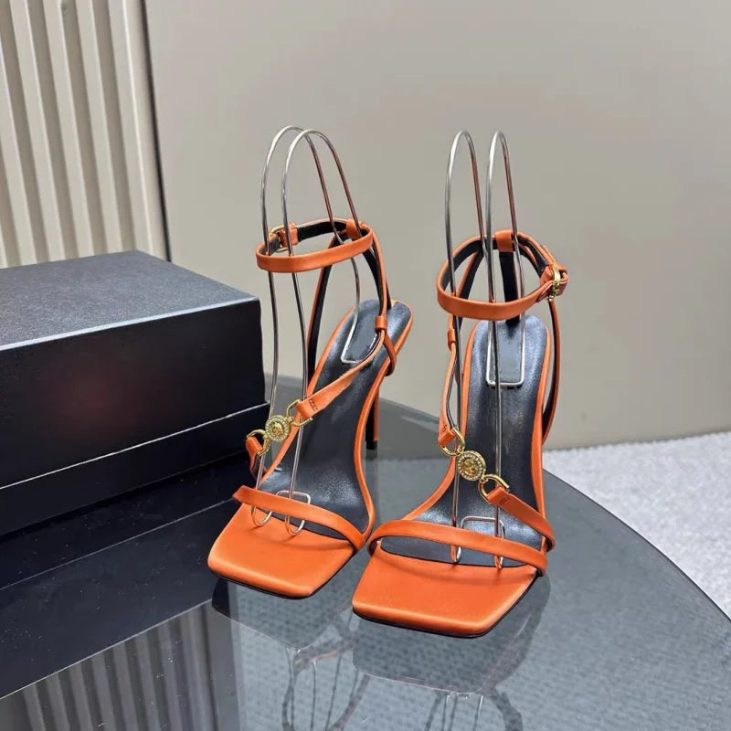 Crystal "Medusa 95" High Heel Sandals Inspired By Versace