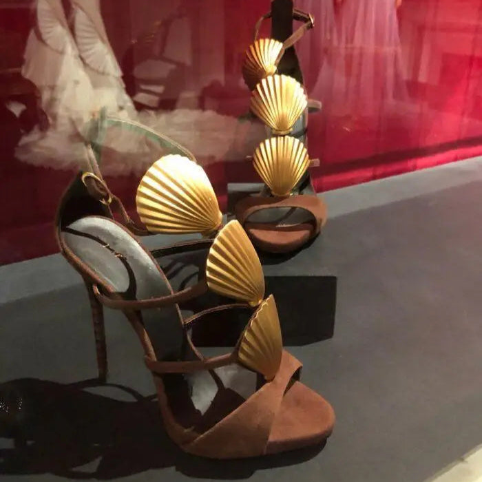 Embellished Seashell Strappy High Heel Inspired By Giuseppe Zanotti