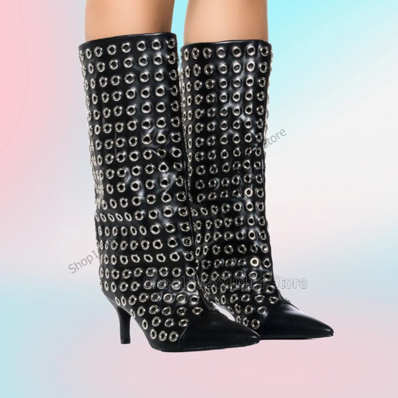 Circle Studded Boots Inspired by Azalea Wang