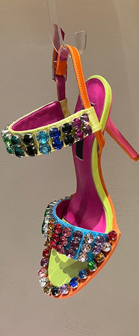 Rhinestone String Beaded Diamond Sandals