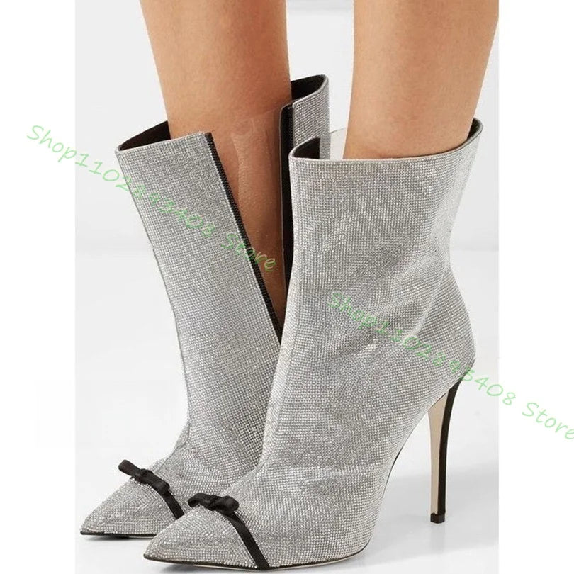 Bow-Embellished High Heel Stiletto Boots Inspired By Marco De Vincenzo