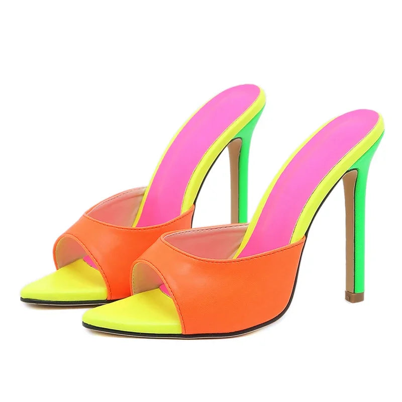 Color-block  Party Mule Sandals