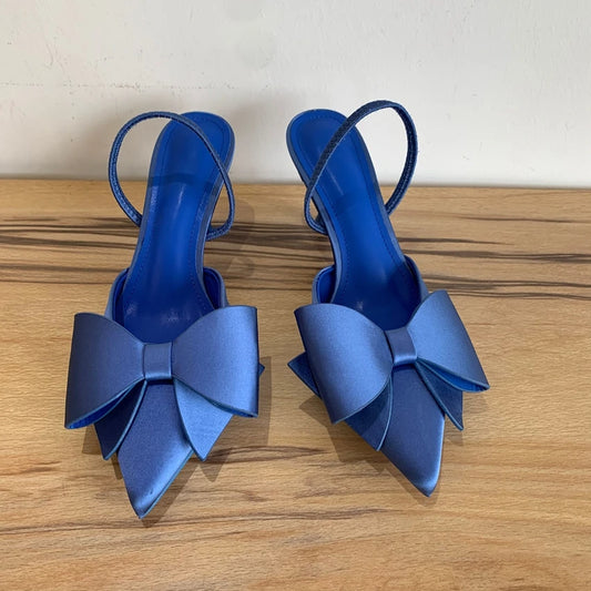 Perfect Bow Sling Back Mules