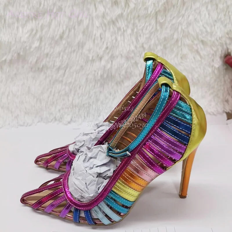 Colorful Striped Pumps Inspired by Kurt Geiger