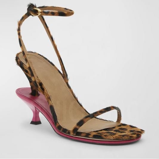 "Doubles" Kitten Heel Ankle Strap Sandals Inspired By Jacquemus