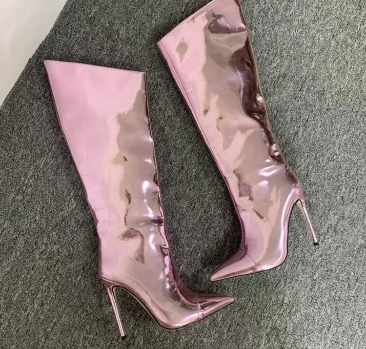 KneeHigh Mirror Boots Sansa Costa