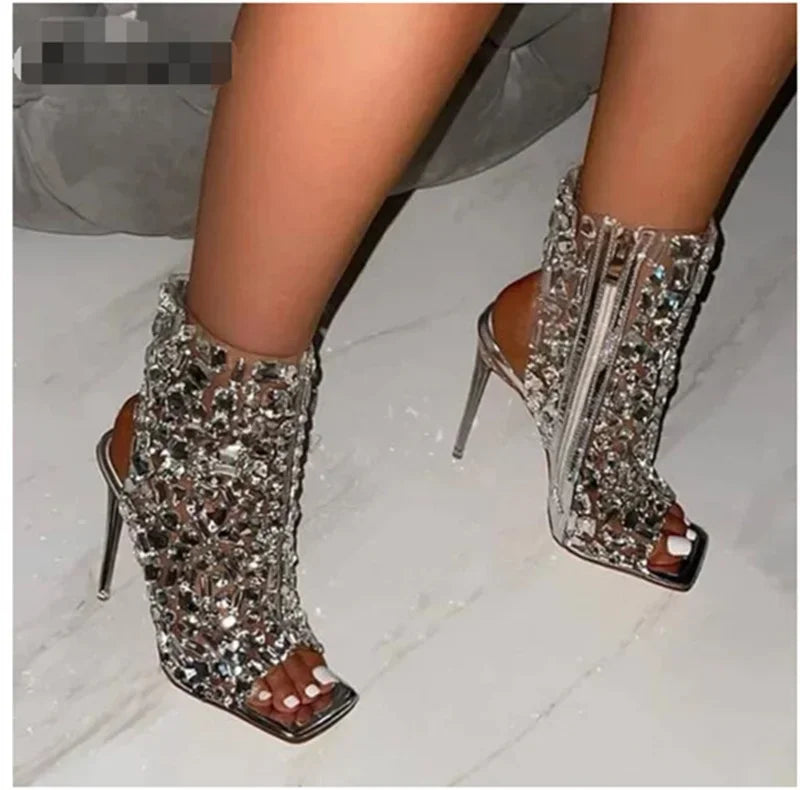 Rhinestone Stiletto Sandals