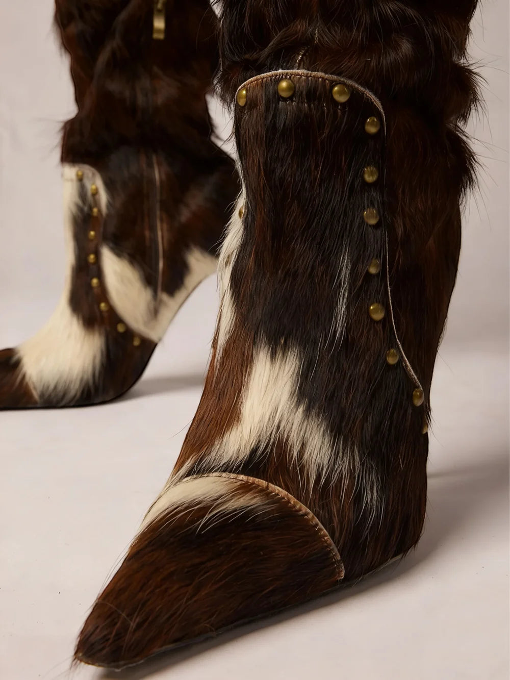 Cow Print Thigh High Boot