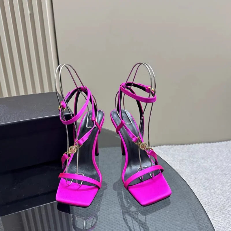 Crystal "Medusa 95" High Heel Sandals Inspired By Versace