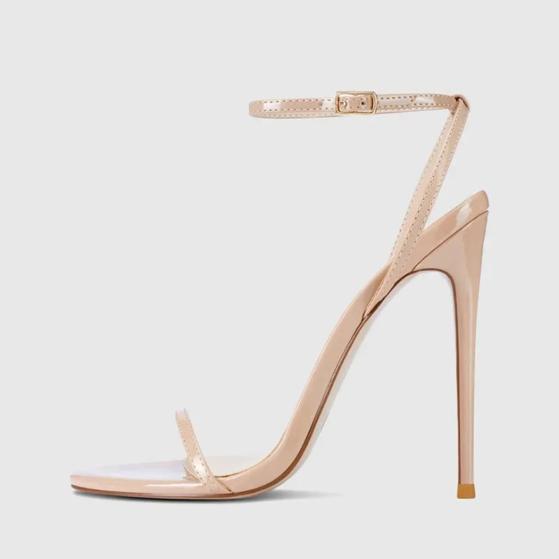 Multi-Color Ankle Strap Stiletto Sandals