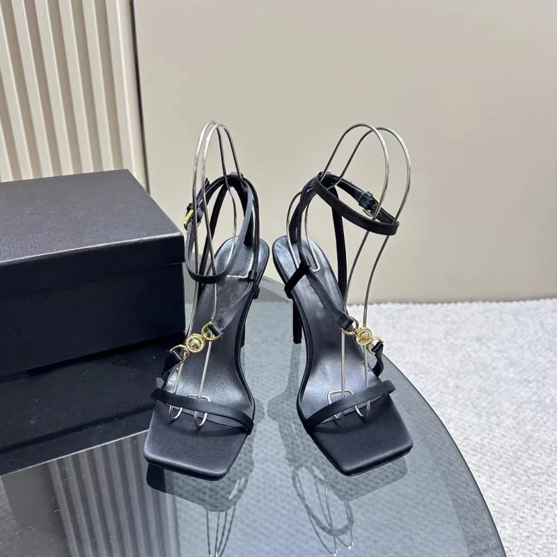 Crystal "Medusa 95" High Heel Sandals Inspired By Versace