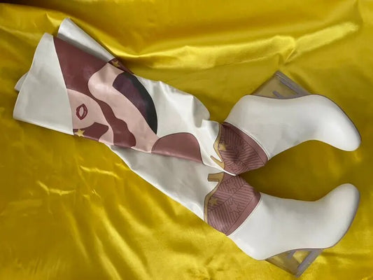 Modern Design Thigh High Clear Wedge Heel Boots