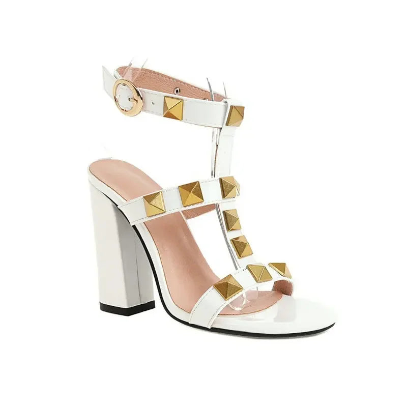 Roman Stud Block Heel Sandals Inspired By Valentino Garavani