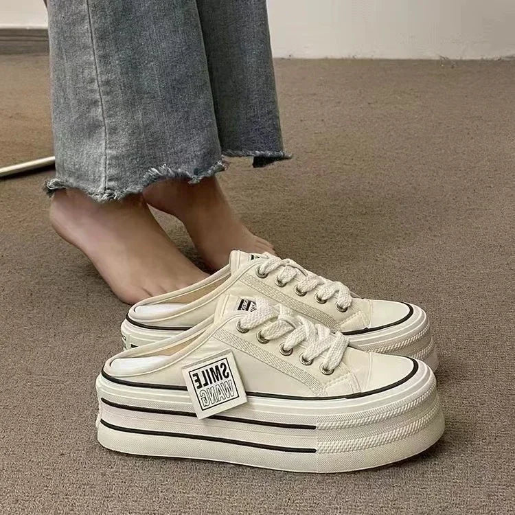 Classic Lace Up Platform Slip On Sneakers