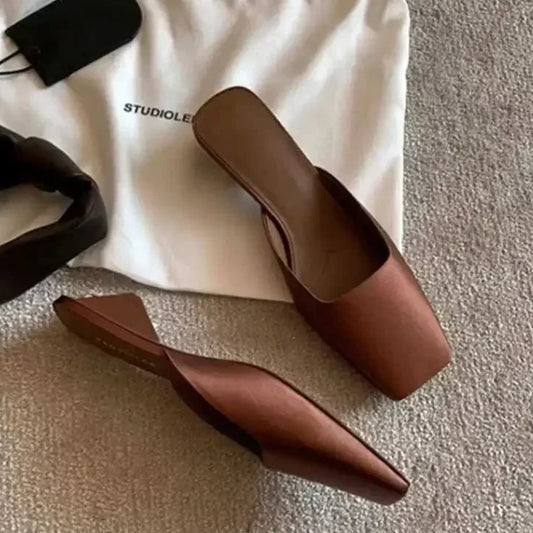 Square Slip On Mule Sandals Inspired By Prada