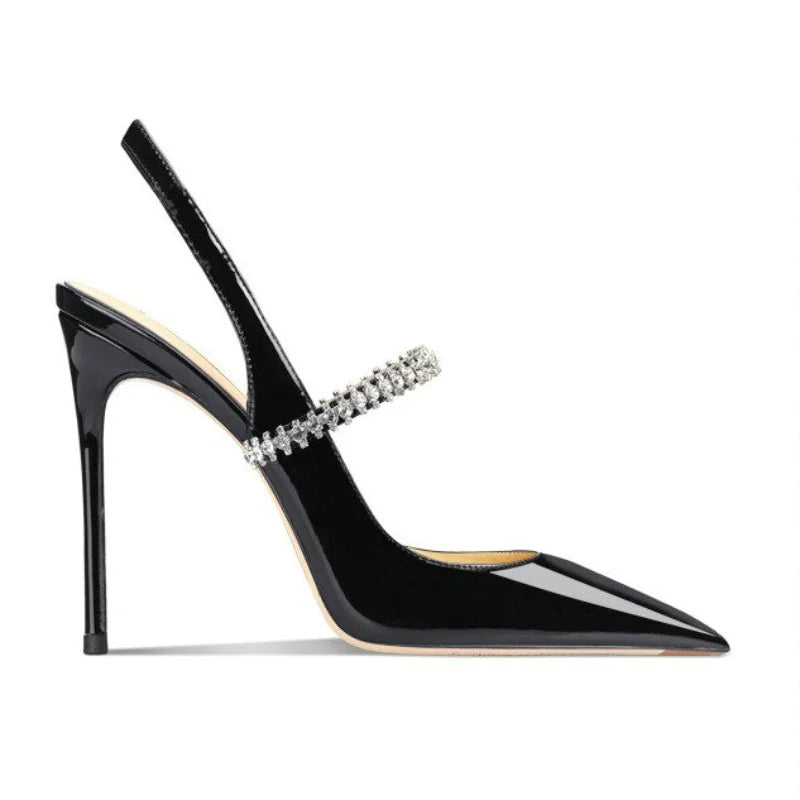 Rhinestone Strap High Heel Mules Inspired By Jimmy Choo