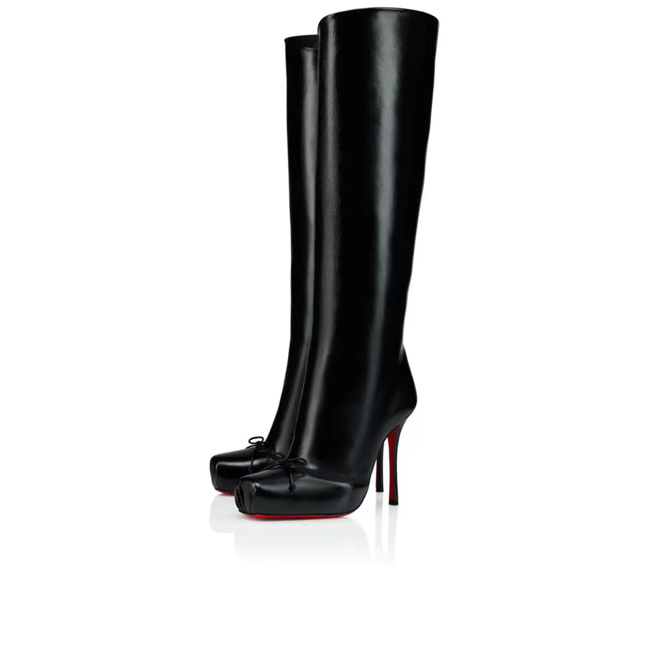 "Cassia Nodo" Black High Heel Stiletto Boots Inspired By Christian Louboutin