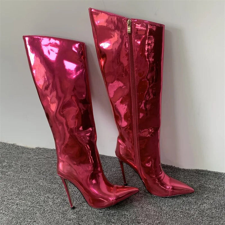 KneeHigh Mirror Boots Sansa Costa