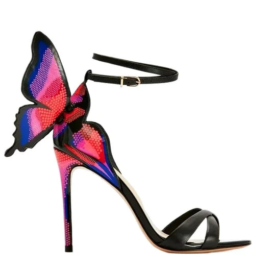Strappy Butterfly High Heel Sandals