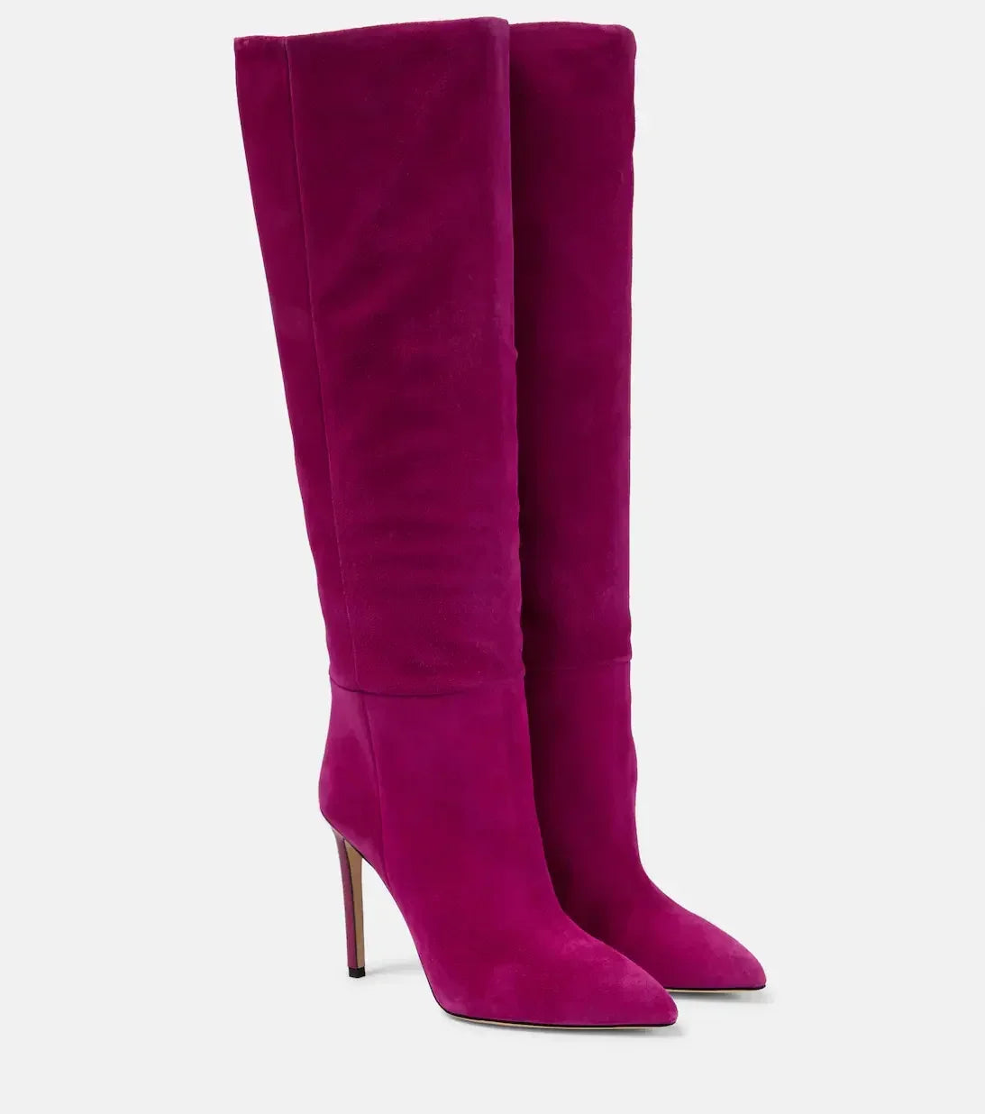 Suede Knee High Stiletto Boots