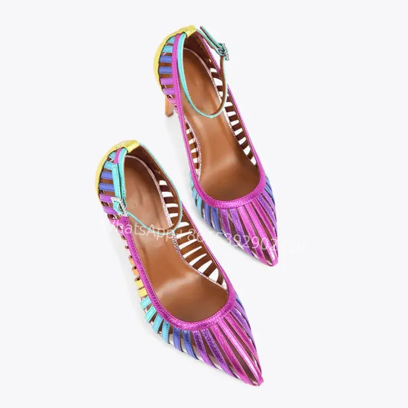 Colorful Striped Pumps Inspired by Kurt Geiger