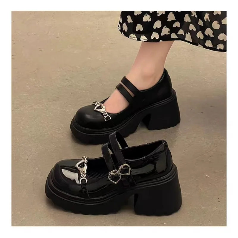 Mary Jane Goth Style Doll Platform Loafers