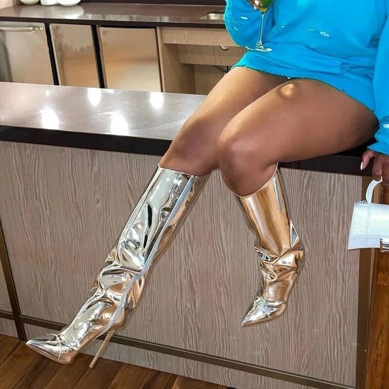 Colorful Metallic Boots