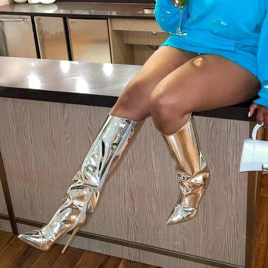 Colorful Metallic Boots