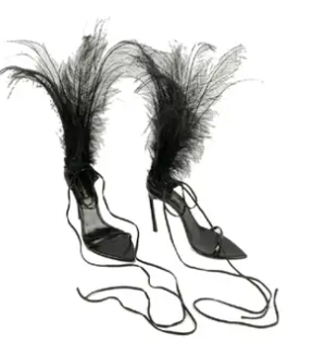 Clearance -  High Heel Fur Sandal