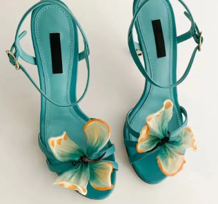 Flower Butterfly High Heel Sandals
